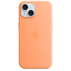 Apple Silicone Backcover MagSafe iPhone 15 - Orange Sorbet