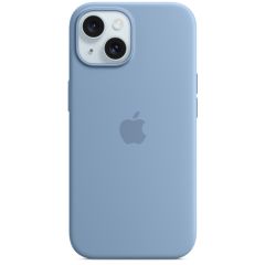 Apple Silicone Backcover MagSafe iPhone 15 - Winter Blue