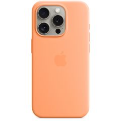Apple Silicone Backcover MagSafe iPhone 15 Pro - Orange Sorbet