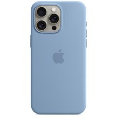 Apple Silicone Backcover MagSafe iPhone 15 Pro Max - Winter Blue