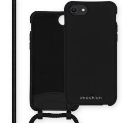 iMoshion Color Backcover met afneembaar koord iPhone SE (2022 / 2020) / 8 / 7 - Zwart