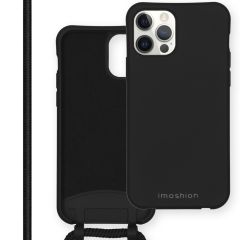 iMoshion Color Backcover met afneembaar koord iPhone 12 (Pro) - Zwart