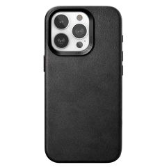 Woodcessories Bio Leather Case MagSafe iPhone 15 Pro Max - Zwart