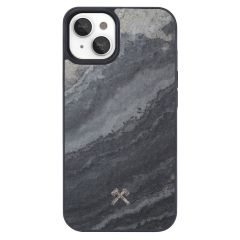 Woodcessories Bumper Case MagSafe iPhone 15 - Stone Camo Gray Black
