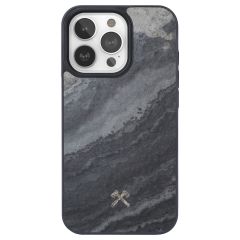 Woodcessories Bumper Case MagSafe iPhone 15 Pro Max - Stone Camo Gray Black