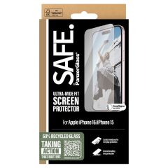 PanzerGlass SAFE Ultra-Wide Fit Screenprotector iPhone 16