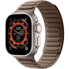 WiWu Magnetisch geweven linkband Apple Watch Series 1-9 / SE / Ultra (2) - 42/44/45/49 mm - Taupe