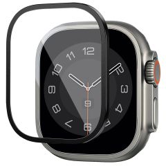WiWu Easy install gehard glazen screenprotector met rand Apple Watch Series 7-9 - 45 mm - Zwart