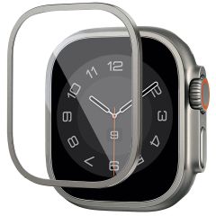 WiWu Easy install gehard glazen screenprotector met rand Apple Watch Ultra / Ultra 2 - 49 mm - Zilver