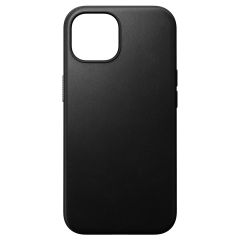 Nomad Modern Leather Case iPhone 15 - Zwart