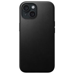 Nomad Modern Leather Case iPhone 15 - Zwart