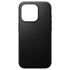 Nomad Modern Leather Case iPhone 15 Pro - Zwart