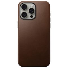 Nomad Modern Leather Case iPhone 15 Pro Max - Bruin