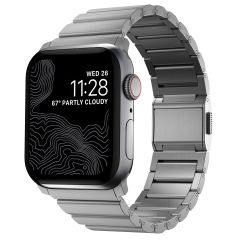 Nomad Titanium schakelband Apple Watch Series 1-9 / SE / Ultra (2) - 42/44/45/49 mm - Zilver