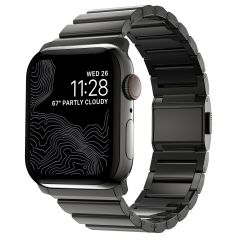 Nomad Magnetische stalen schakelband Apple Watch Series 1-9 / SE / Ultra (2) - 42/44/45/49 mm - Grafiet