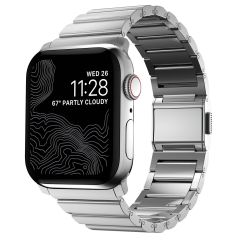 Nomad Magnetische stalen schakelband Apple Watch Series 1-9 / SE / Ultra (2) - 42/44/45/49 mm - Zilver