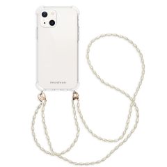 iMoshion Backcover met koord + armband - Parels iPhone 13