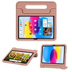 iMoshion Kidsproof Backcover met handvat iPad 10 (2022) 10.9 inch - Dusty Pink