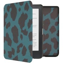 imoshion Design Slim Hard Case Bookcase Kobo Clara HD - Green Leopard