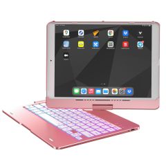 Accezz 360 Slim Keyboard Bookcase QWERTY iPad 9 (2021) 10.2 inch / iPad 8 (2020) 10.2 inch / iPad 7 (2019) 10.2 inch - Rosé Goud