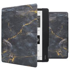 imoshion Design Slim Hard Case Sleepcover Kobo Elipsa 2E - Black Marble