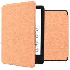 imoshion Canvas Sleepcover Bookcase Amazon Kindle (2022) 11th gen - Peach