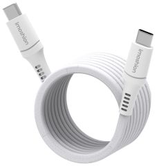 iMoshion Magnetische braided kabel - USB-C naar USB-C - 1 meter - Wit