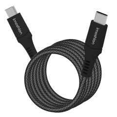 iMoshion Magnetische braided kabel - USB-C naar USB-C - 1 meter - Zwart