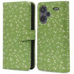 imoshion Design Bookcase Xiaomi Redmi Note 13 Pro Plus (5G) - Green Flowers