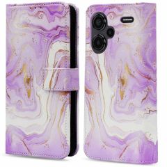 imoshion Design Bookcase Xiaomi Redmi Note 13 Pro Plus (5G) - Purple Marble