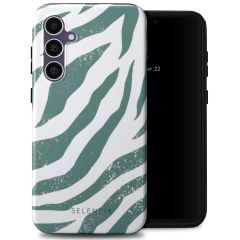 Selencia Vivid Backcover Samsung Galaxy S23 FE - Colorful Zebra Pine Blue