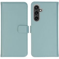 Selencia Echt Lederen Bookcase Samsung Galaxy S23 FE - Air Blue