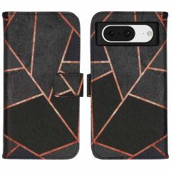 imoshion Design Softcase Bookcase Google Pixel 8 - Black Graphic