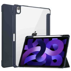 iMoshion Trifold Hardcase Bookcase iPad Air 11 inch (2024) M2 / Air 5 (2022) / Air 4 (2020) - Donkerblauw
