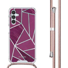 imoshion Design hoesje met koord Samsung Galaxy A15 (5G/4G) - Bordeaux Graphic