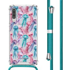 imoshion Design hoesje met koord Samsung Galaxy A50 - Jellyfish Watercolor