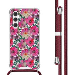 iMoshion Design hoesje met koord Samsung Galaxy A54 (5G) - Flower Water