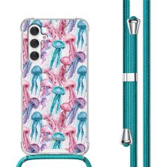 iMoshion Design hoesje met koord Samsung Galaxy A54 (5G) - Jellyfish Watercolor