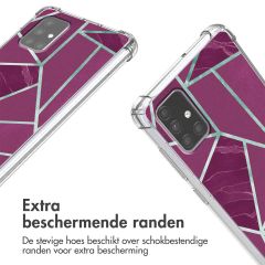 imoshion Design hoesje met koord Samsung Galaxy A71 - Bordeaux Graphic