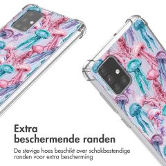 imoshion Design hoesje met koord Samsung Galaxy A71 - Jellyfish Watercolor