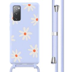 imoshion Siliconen design hoesje met koord Samsung Galaxy S20 FE - Lila Flower Distance