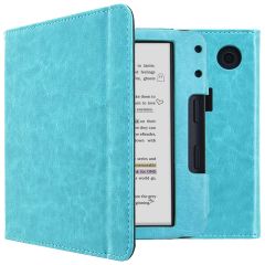 imoshion Vegan Leather Bookcase Kobo Libra Colour - Lichtblauw