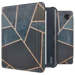 imoshion Design Slim Hard Case Sleepcover met stand Kobo Libra Colour - Black Graphic