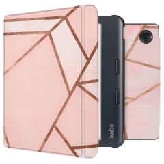 imoshion Design Slim Hard Case Sleepcover met stand Kobo Libra Colour - Pink Graphic