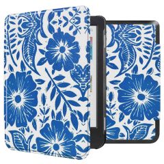 imoshion Design Slim Hard Case Sleepcover Kobo Clara Colour / Kobo Clara BW - Flower Tile