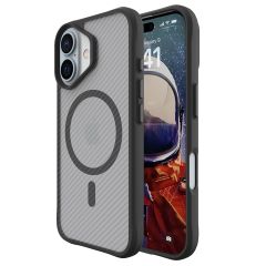 imoshion Rugged Hybrid Carbon Case met MagSafe iPhone 16 - Zwart