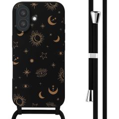 imoshion Siliconen design hoesje met koord iPhone 16 - Sky Black