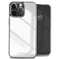 Selencia Mirror Backcover iPhone 14 Pro Max - Hoesje met spiegel - Zilver