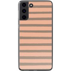 imoshion Design hoesje Samsung Galaxy S22 - Striped Peach Reverse