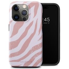 Selencia Vivid Backcover iPhone 15 Pro - Colorful Zebra Old Pink